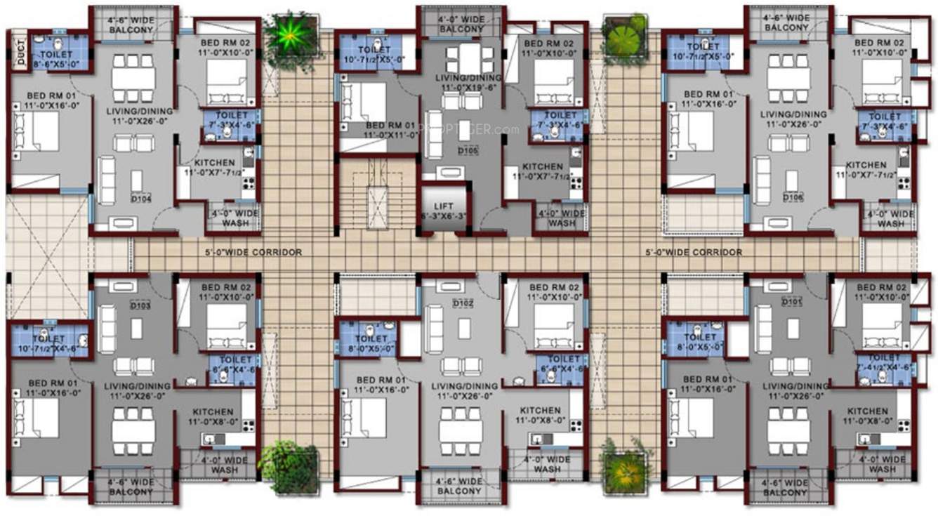 oak park Images for Cluster Plan of Vishwasri Oak Park