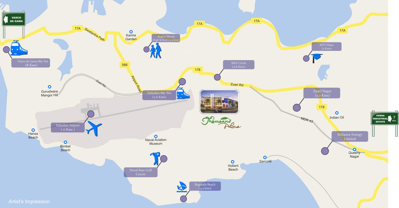 thousand palms ph 1 Images for Location Plan of Ashoka Thousand Palms