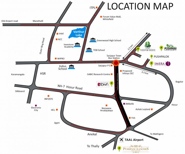  e-town Images for Location Plan of Pushpam E Town