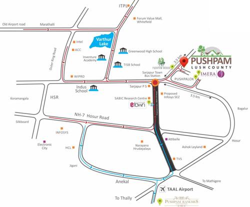  lush-county Images for Location Plan of Pushpam Lush County