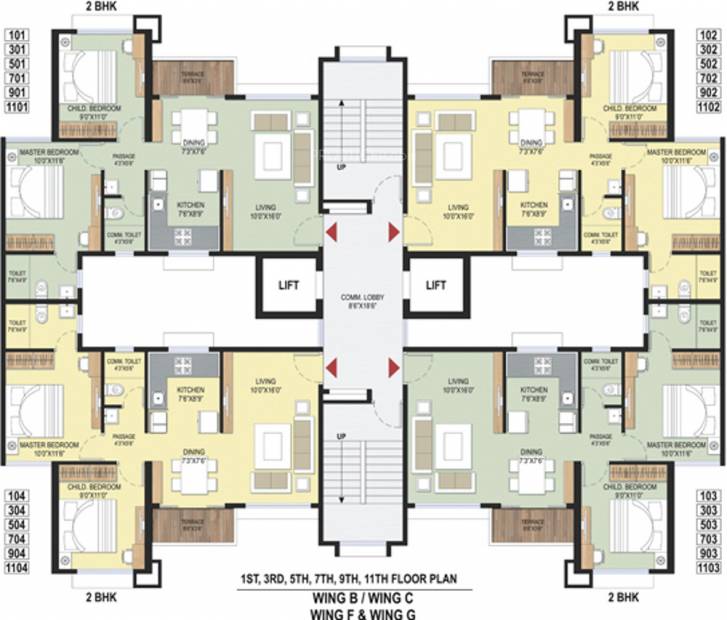 2, 3 BHK Cluster Plan Image - Samraat Group Gokuldham Society for sale ...