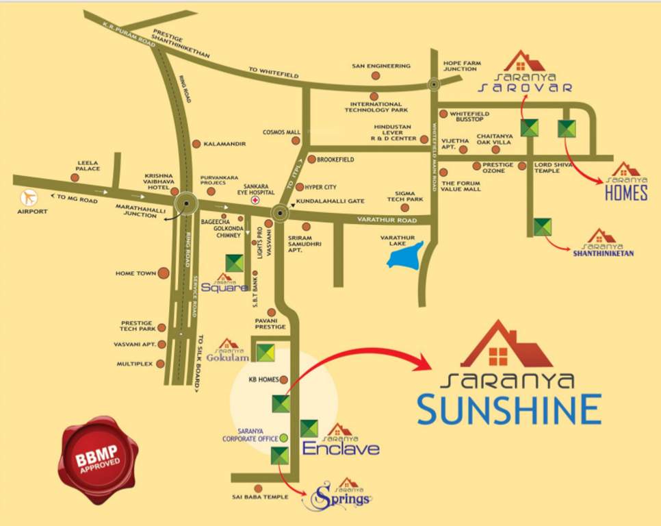 sunshine Images for Location Plan of Saranya Sunshine