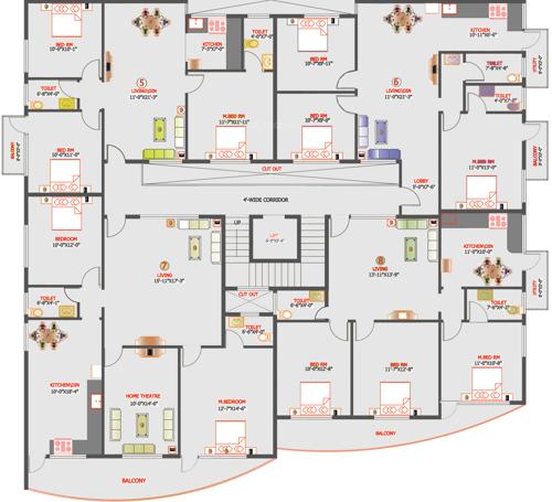  pearl Images for Cluster Plan of Unitech Properties Pearl