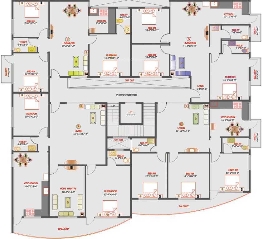  pearl Images for Cluster Plan of Unitech Properties Pearl