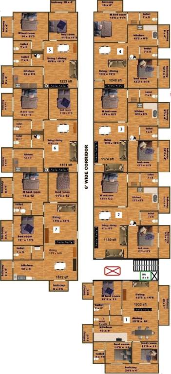 venkatasai properties and developers land ridge Land Ridge Cluster Plan from Ground to 3rd Floor