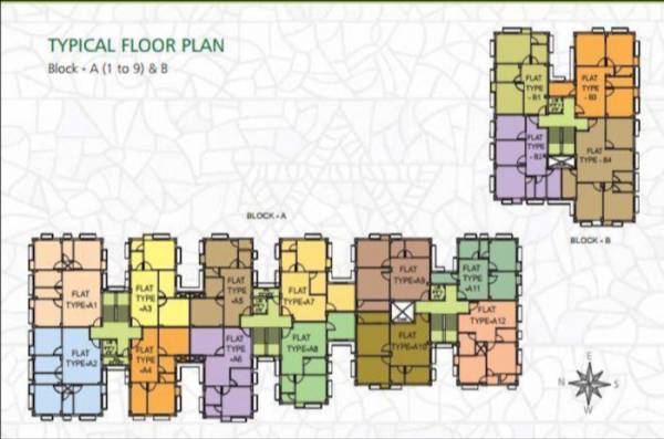 Block A Cluster Plan from 1st to 9th Floor garden-view Block A Cluster Plan from 1st to 9th Floor