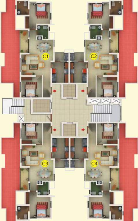  scarlet Images for Cluster Plan of Manjooran Scarlet