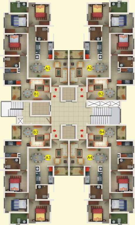  scarlet Images for Cluster Plan of Manjooran Scarlet