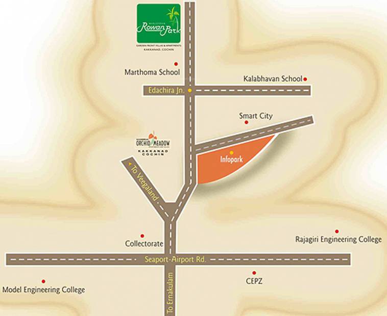  scarlet Images for Location Plan of Manjooran Scarlet