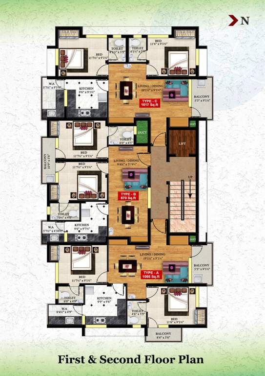 pet promoters pvt ltd thangam flats Thangam Flats  Cluster Plan from 1st to 2nd Floor