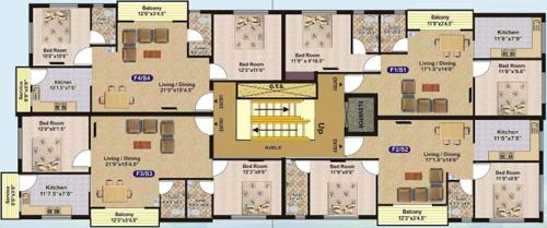 vikaan-shelters sree-kesav Sree Kesav Cluster Plan from 1st to 2nd Floor