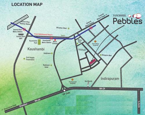  pebbles Images for Location Plan of Panchsheel Pebbles