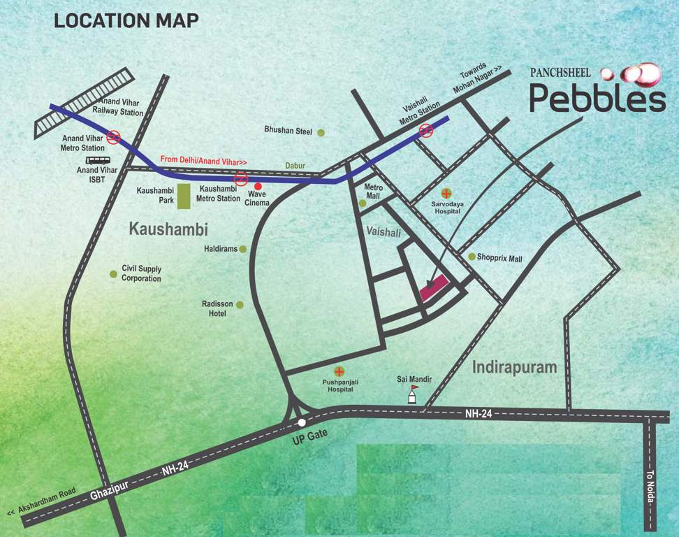  pebbles Images for Location Plan of Panchsheel Pebbles