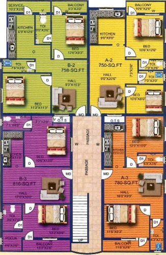 Images for Cluster Plan of Vee Jay Jay Residency