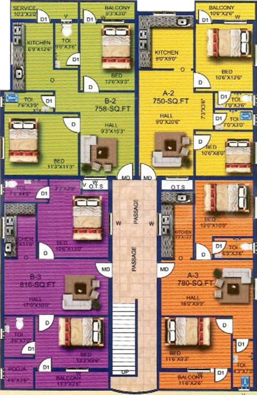 Images for Cluster Plan of Vee Jay Jay Residency