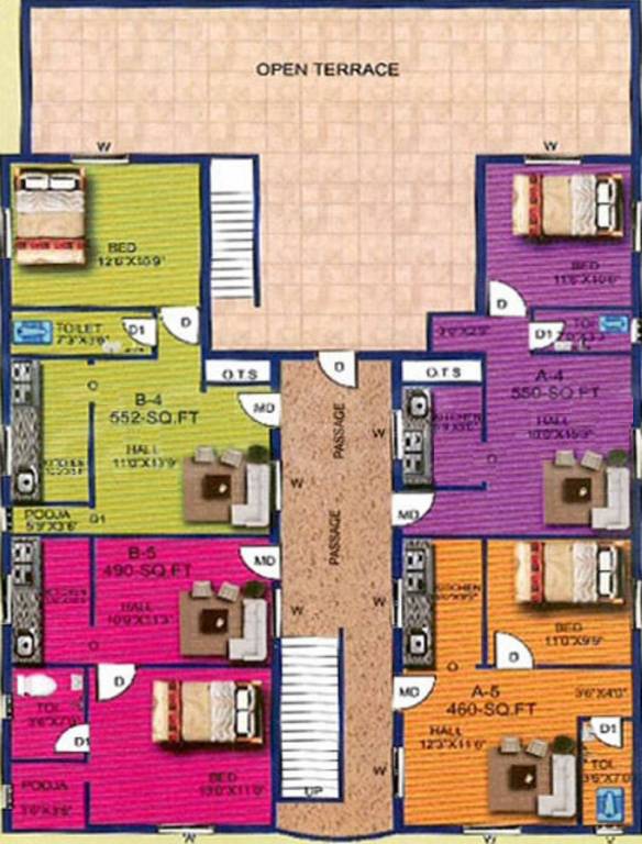 Images for Cluster Plan of Vee Jay Jay Residency