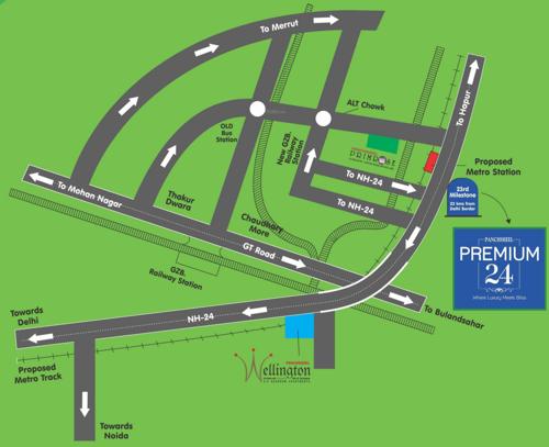  premium-24 Images for Location Plan of Panchsheel Premium 24