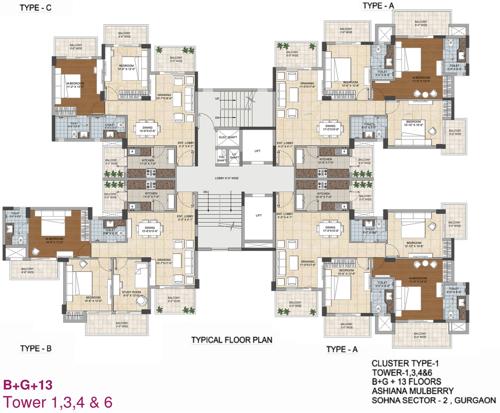 Images for Cluster Plan of Ashiana Mulberry mulberry Images for Cluster Plan of Ashiana Mulberry
