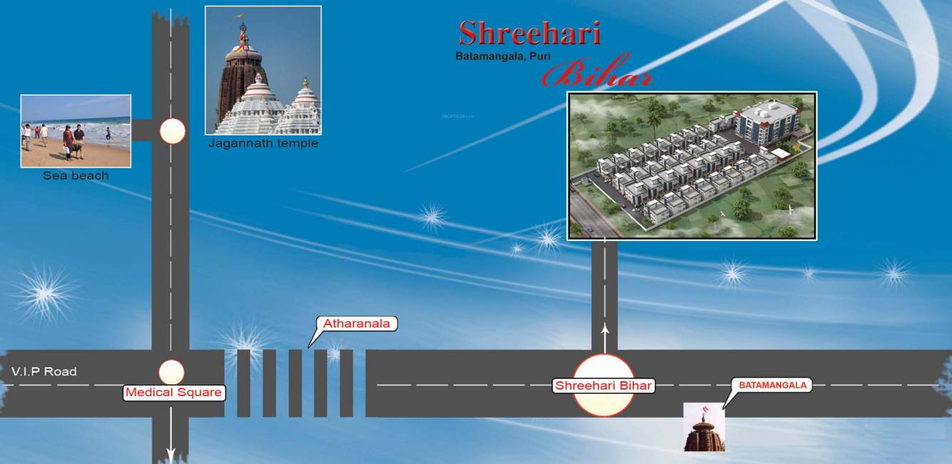 shree hari constructions tower Location Plan