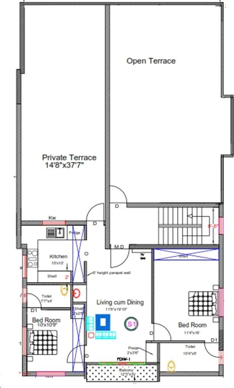 rohaan constructions oasis iii Oasis III Cluster Plan for 2nd Floor