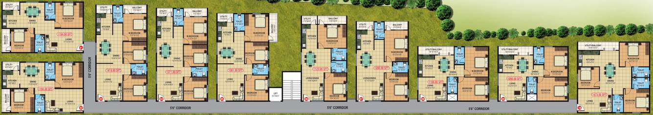 Images for Cluster Plan of BM Rose Wood