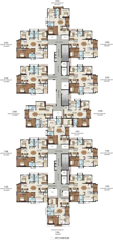 lotus towers Images for Cluster Plan of DSR Lotus Towers