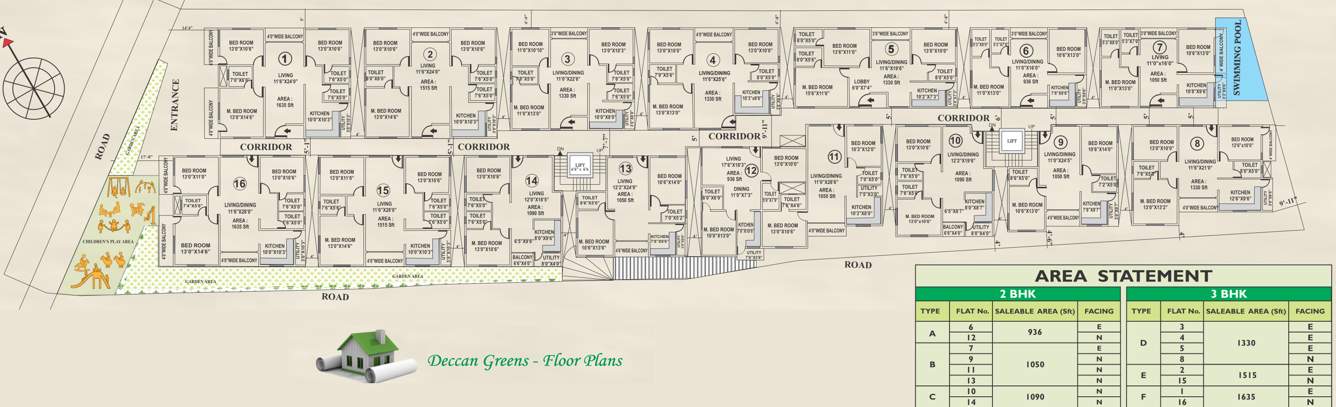  greens Images for Cluster Plan of Deccan Greens