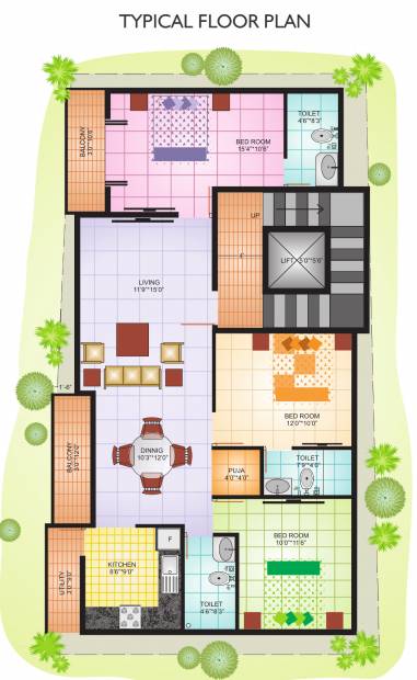 bhumika-builders-and-developers grande Grande Cluster Plan from 1st to 4th Floor