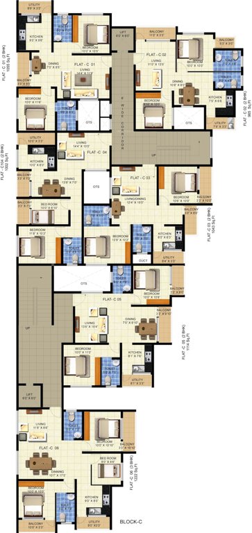  blossom Images for Cluster Plan of Advaita Blossom