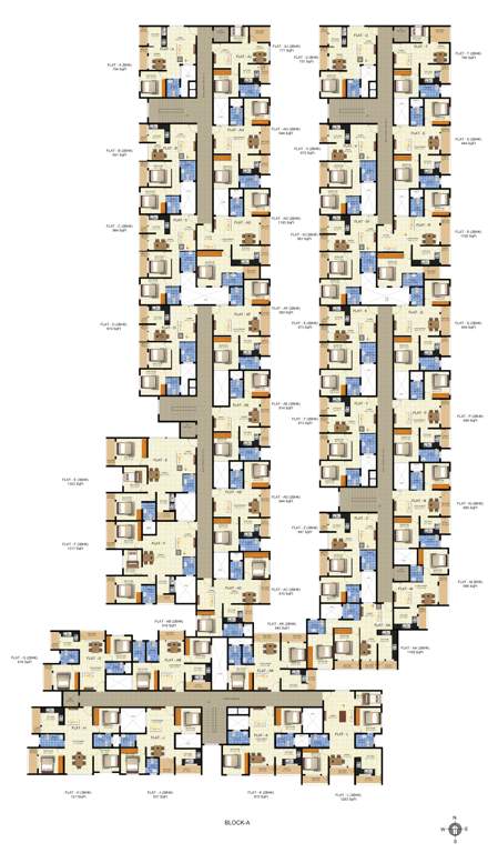  blossom Images for Cluster Plan of Advaita Blossom