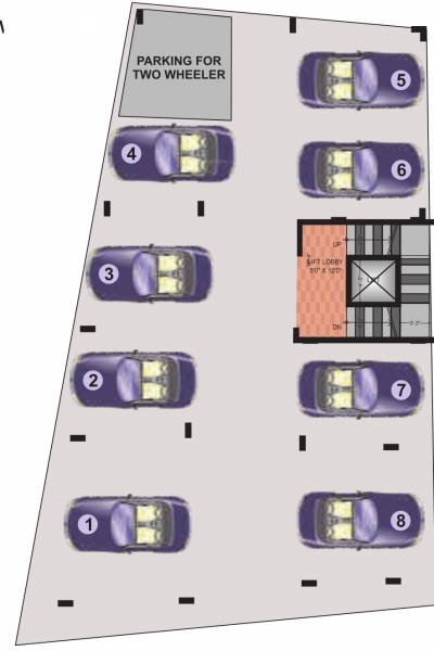 bhumika-builders-and-developers pride Pride Cluster Plan For Stilt Floor