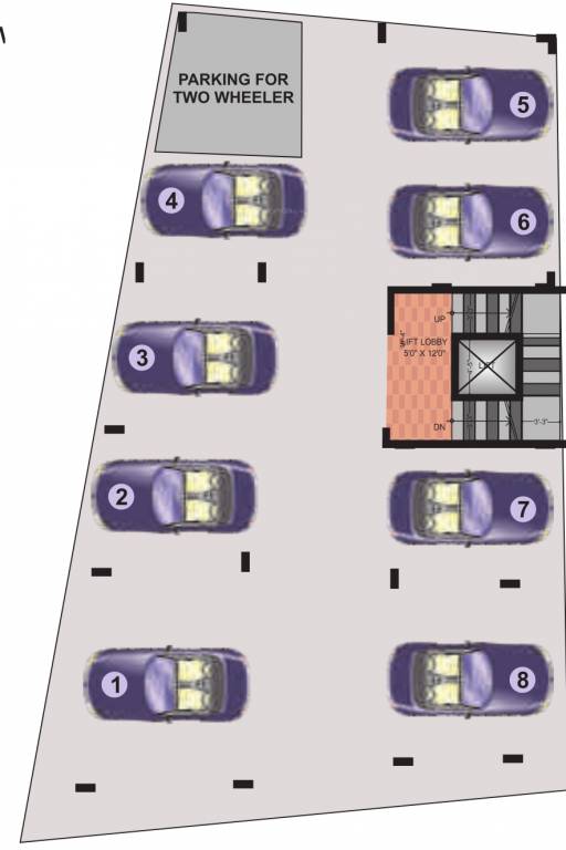 bhumika builders and developers pride Pride Cluster Plan For Stilt Floor