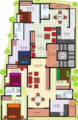 bhumika-builders-and-developers pride Pride Cluster Plan From Ground To 3rd Floor