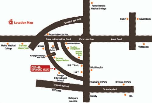  diamond-villas Images for Location Plan of Poojaa Diamond Villas