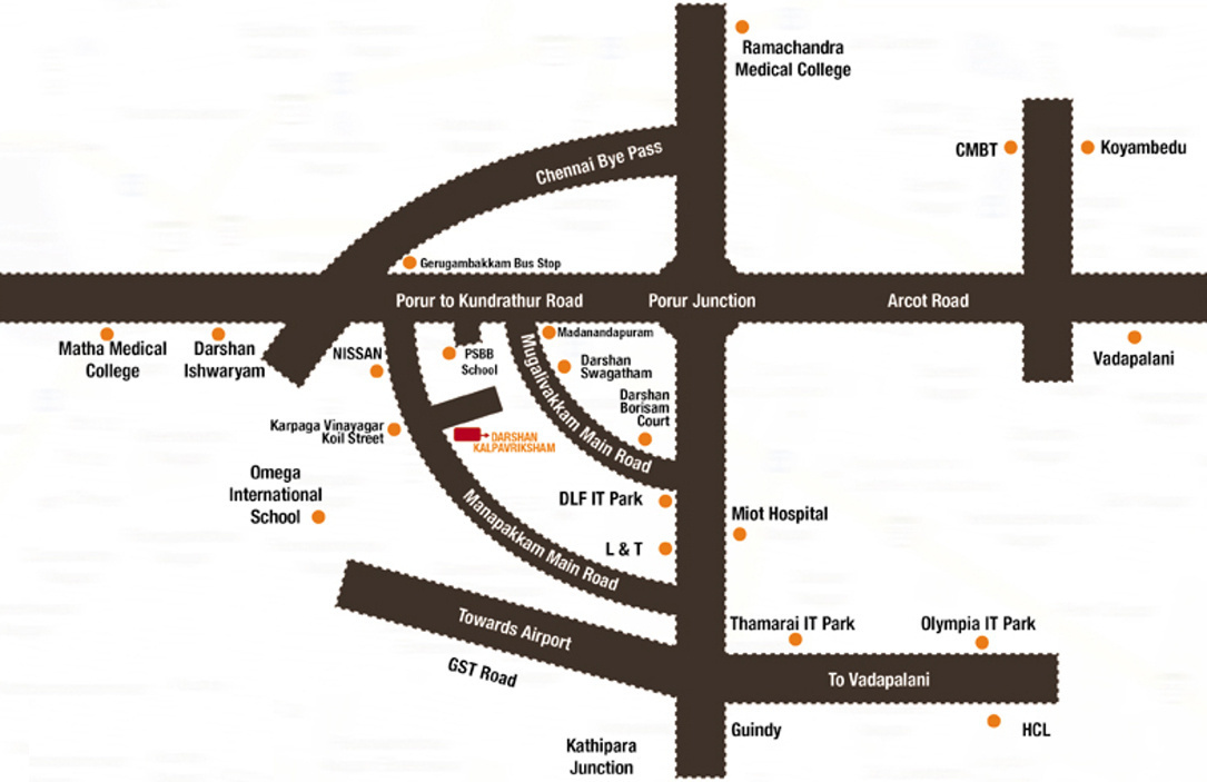  darshan kalpavriksham Location Plan