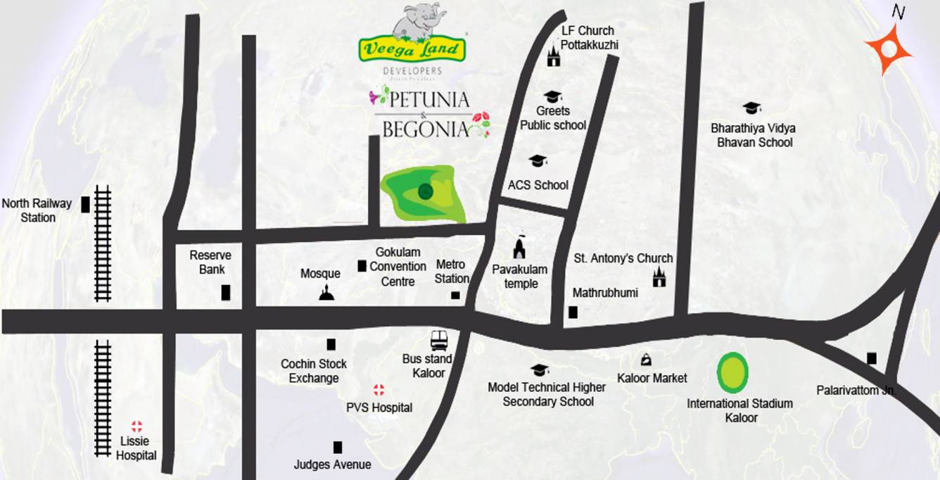 petunia and begonia Location Plan