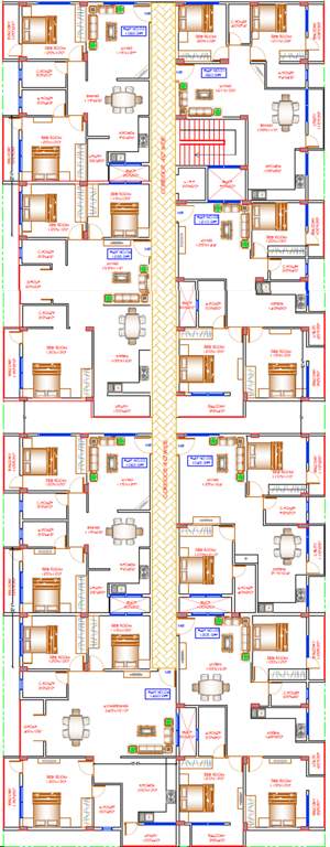 vr infrastructures builders & developers krishnas galaxy Krishnas Galaxy Cluster Plan from 1st to 5th Floor