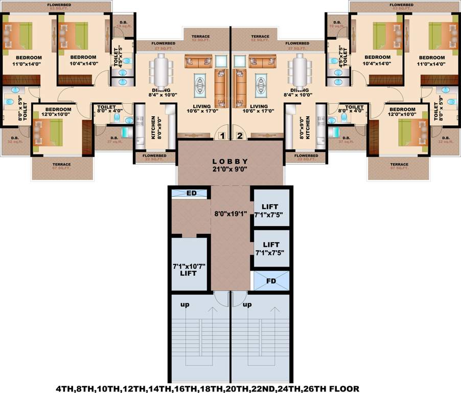  greens 1 Images for Cluster Plan of Bhagwati Greens 1