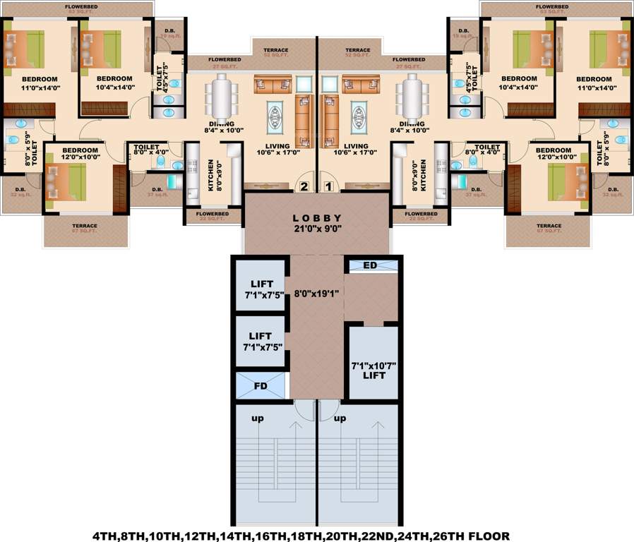  greens 1 Images for Cluster Plan of Bhagwati Greens 1