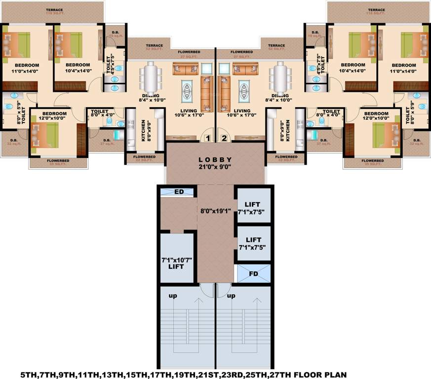  greens 1 Images for Cluster Plan of Bhagwati Greens 1