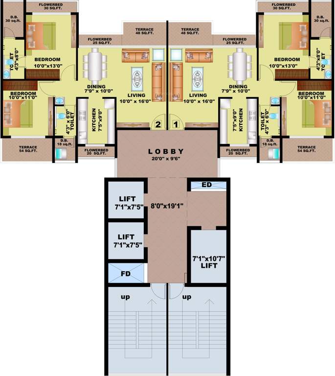  greens 1 Images for Cluster Plan of Bhagwati Greens 1
