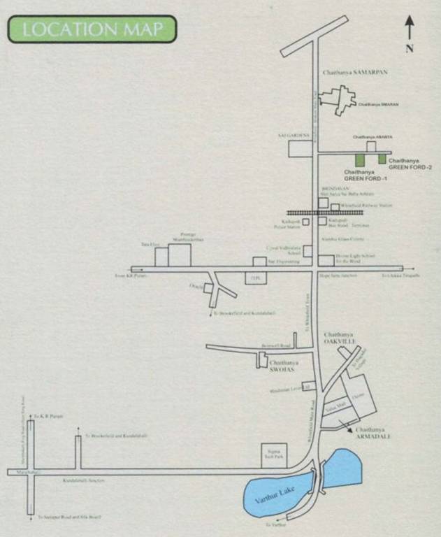 chaithanya group greenford villa Location Plan