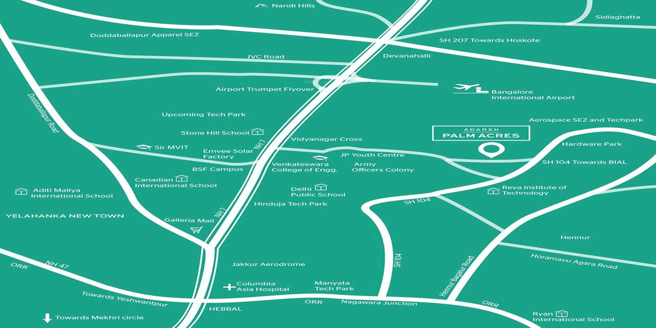  palm acres Images for Location Plan of Adarsh Palm Acres
