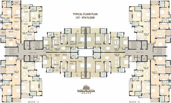  indraprastha-grand Block B Cluster Plan