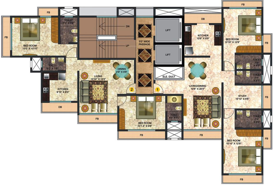 Images for Cluster Plan of Concrete C Link Chandrama Co op Housing Society Limited