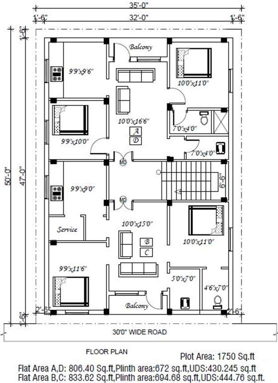 Images for Cluster Plan of GRK Apartments