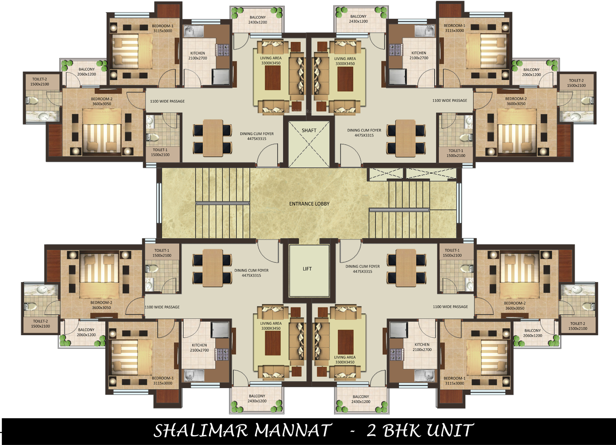 1225 sq ft 3 BHK 3T Apartment for Sale in Shalimar Mannat Uattardhona