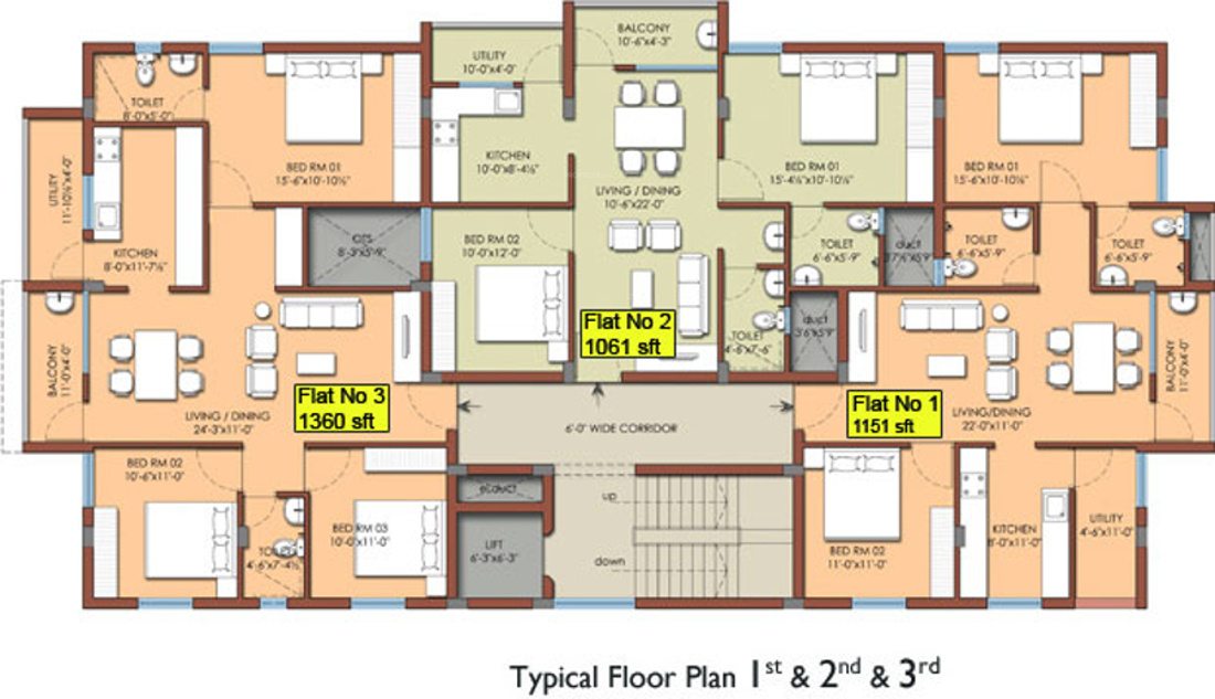 white house residencies athietha avenue athietha avenue cluster plan from 1st to 3rd floor 655130