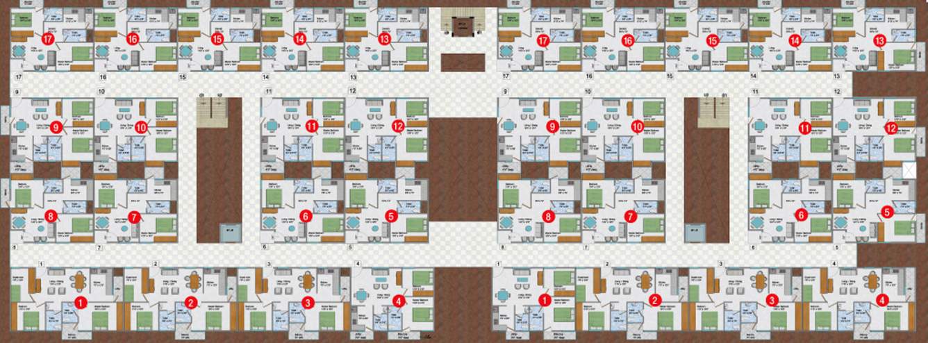 i1 properties surya enclave Surya Enclave Cluster Plan from 1st to 4th Floor