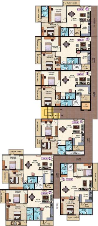 keystone properties anjan blossom Anjan Blossom Cluster Plan from Ground to 4th Floor